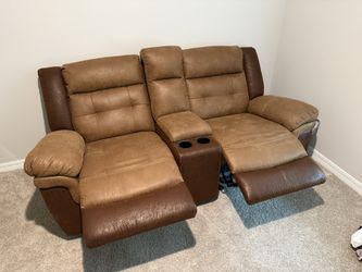 Loveseat With Recliner And Storage