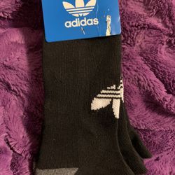 Men’s Adidas 3 Pack Black Low Cut Socks Nwt