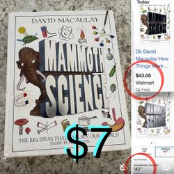 $7 Like New Large Hard Book Cover David Macaulay Mammoth 🦣 Science The Big ideas the explain the Wo