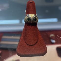 Owl Design Ring Size 8 14k 9.3 GRMS