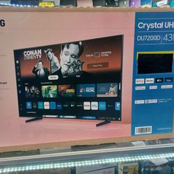 Big Savings.  43" Screen Led Smart 4k By Samsung Crystal Ultra HDTV.  1 Year Warranty 