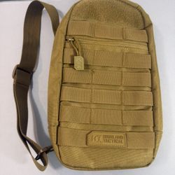 Highland Tactical EXPO EDC Molle Crossbody Sling Bag Dark Desert Pack Gym