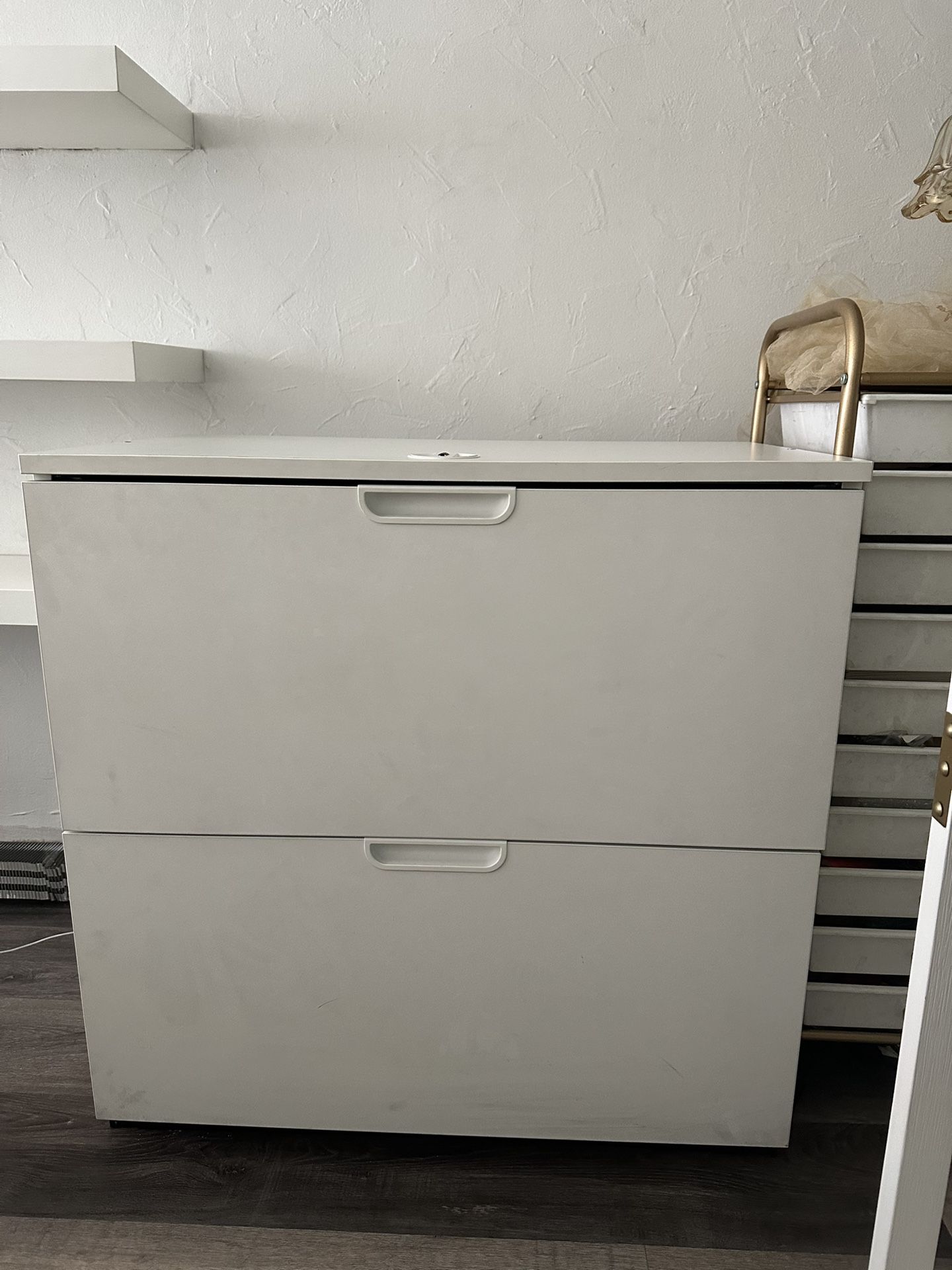 File Cabinet - 32” Wide, 2 Drawer, White