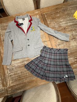 BEETLEJUICE HALLOWEEN COSTUME TAGS ON NEVER BEEN WORN plaid skirt and cardigan size XXS but fits like a Small