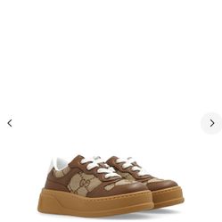 Gucci Kids GG Supreme Lace-Up Sneakers