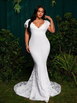 Plus size, Simple & Lightweight Mermaid wedding dress