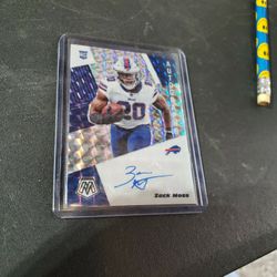 Zack Moss Rookie Autograph Card 