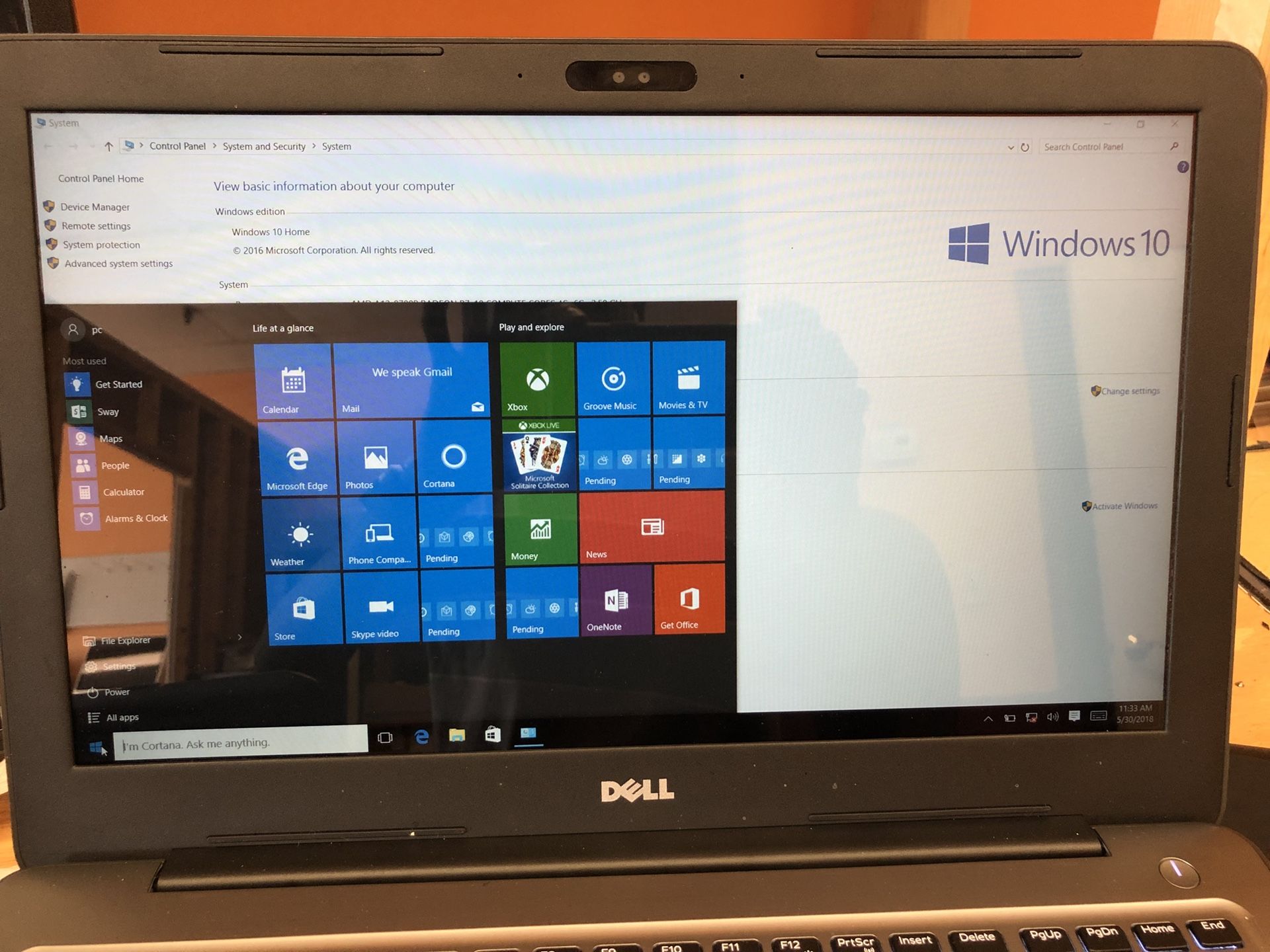 Dell Inspiron 15 5565 AMD A12 7th Generation 9700P 10 compute cores 4C+ 6G 2.50GHz