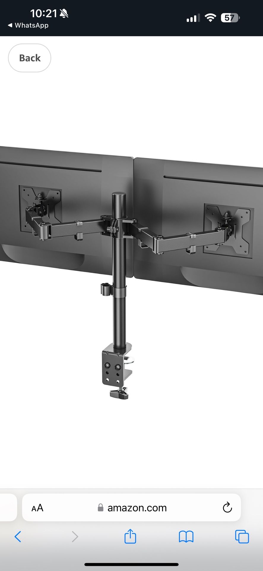 Wali dual LCD monitor mount stand