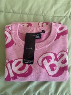 S Size Barbie World Crew Neck Sweater -pink Color- NEW