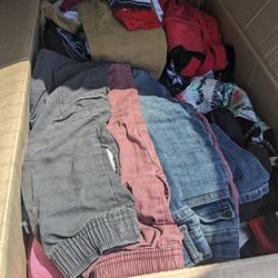 Large Box Of Kids Clothes