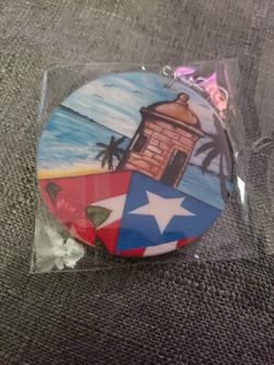 Puerto Rico Wood Earrings