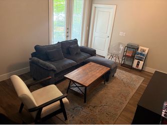 Living Room Set: Couch, Chair, Coffee table, Entertainment Center