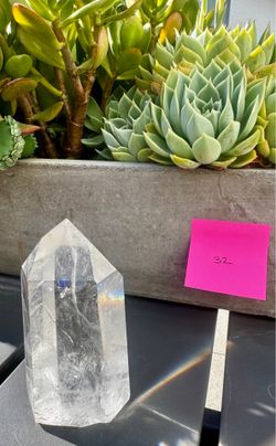 Clear quartz crystal