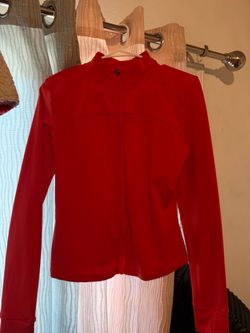 Medium Red Full-Zip Athletic Jacket