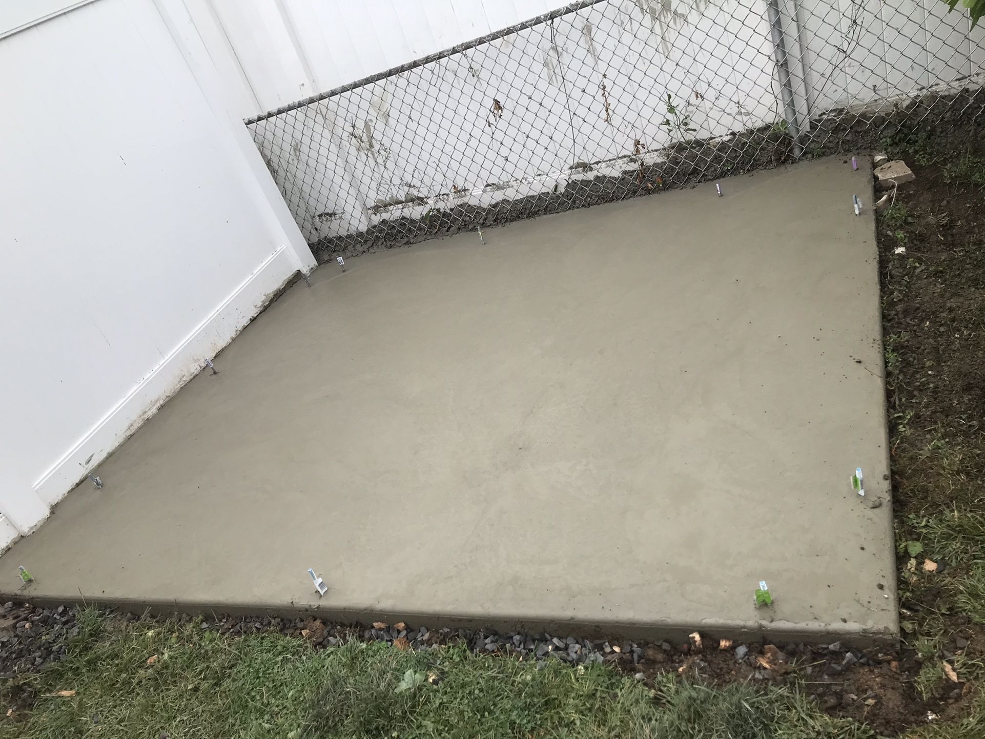 Concrete. base for shed.