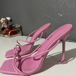 Pink Strip Heels 