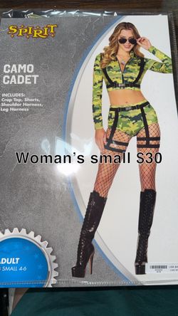 Spirit Camo Cadet Halloween Costume Women's Small