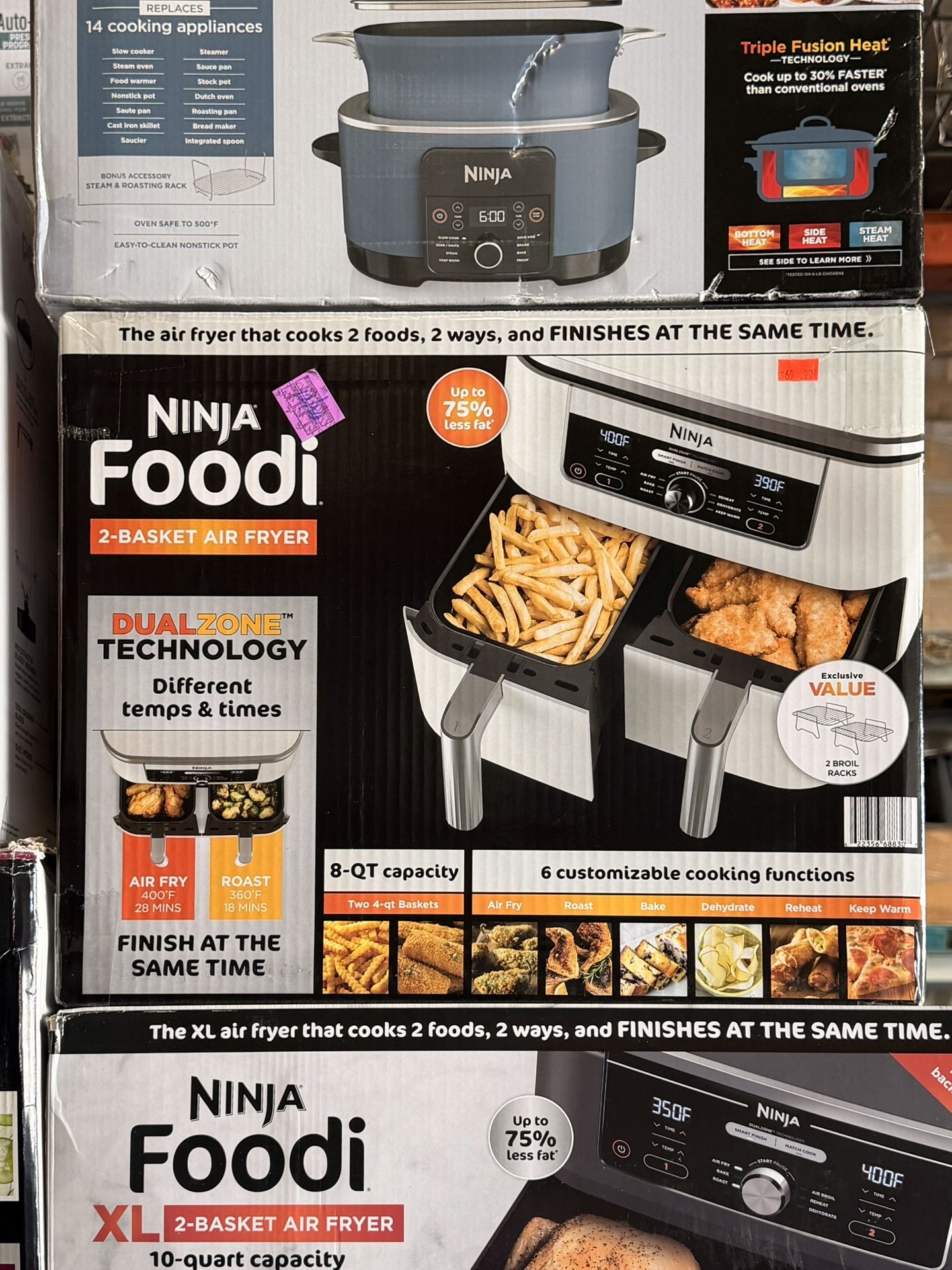 Ninja Foodi 2 Basket Air Fryer 8 QT Capacity Brand New In Box