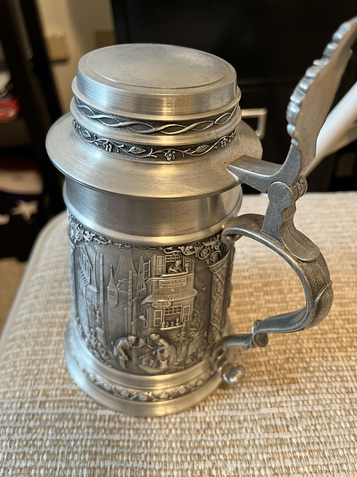 Vintage SKS 95 Zion Pewter German Beer Stein