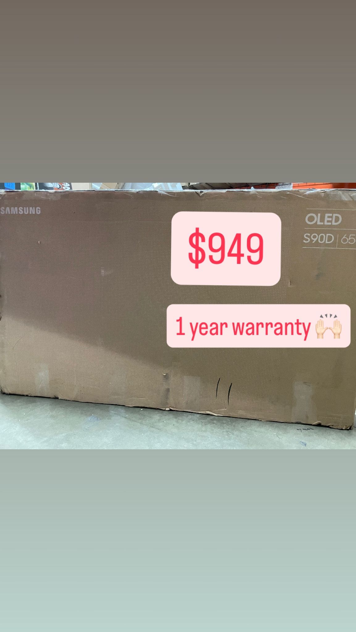 SAMSUNG S90D Series 65 Inches OLED 4K Smart TV | HDR+ | Dolby Atmos, Object Tracking Sound Lite | Motion Xcelerator, Real Depth Enhancer, 4K AI Upscal