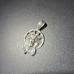 Solid Sterling Silver Head Of Jesus