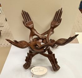 Foldable hand stand, rosewood, hand-carved