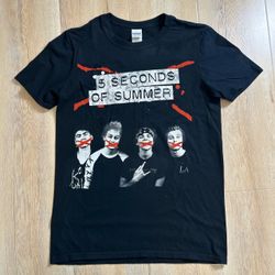 5 SECONDS OF SUMMER 2015 Tour Gildan Band T- Shirt Small