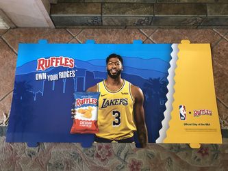 Anthony Davis lakers Ruffles cardboard billboard