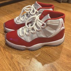 Red and white jordan 11 cherry 5.5