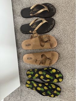 3 pairs of women's flip-flops, size 9, all for $10