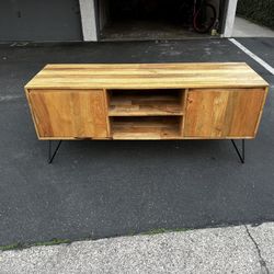 TV stand made of solid mango wood