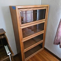 Glass covered book case