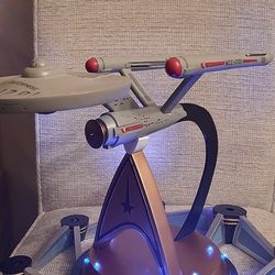 Discontinued Star Trek USS Enterprise Authentic Scuplture Stand
