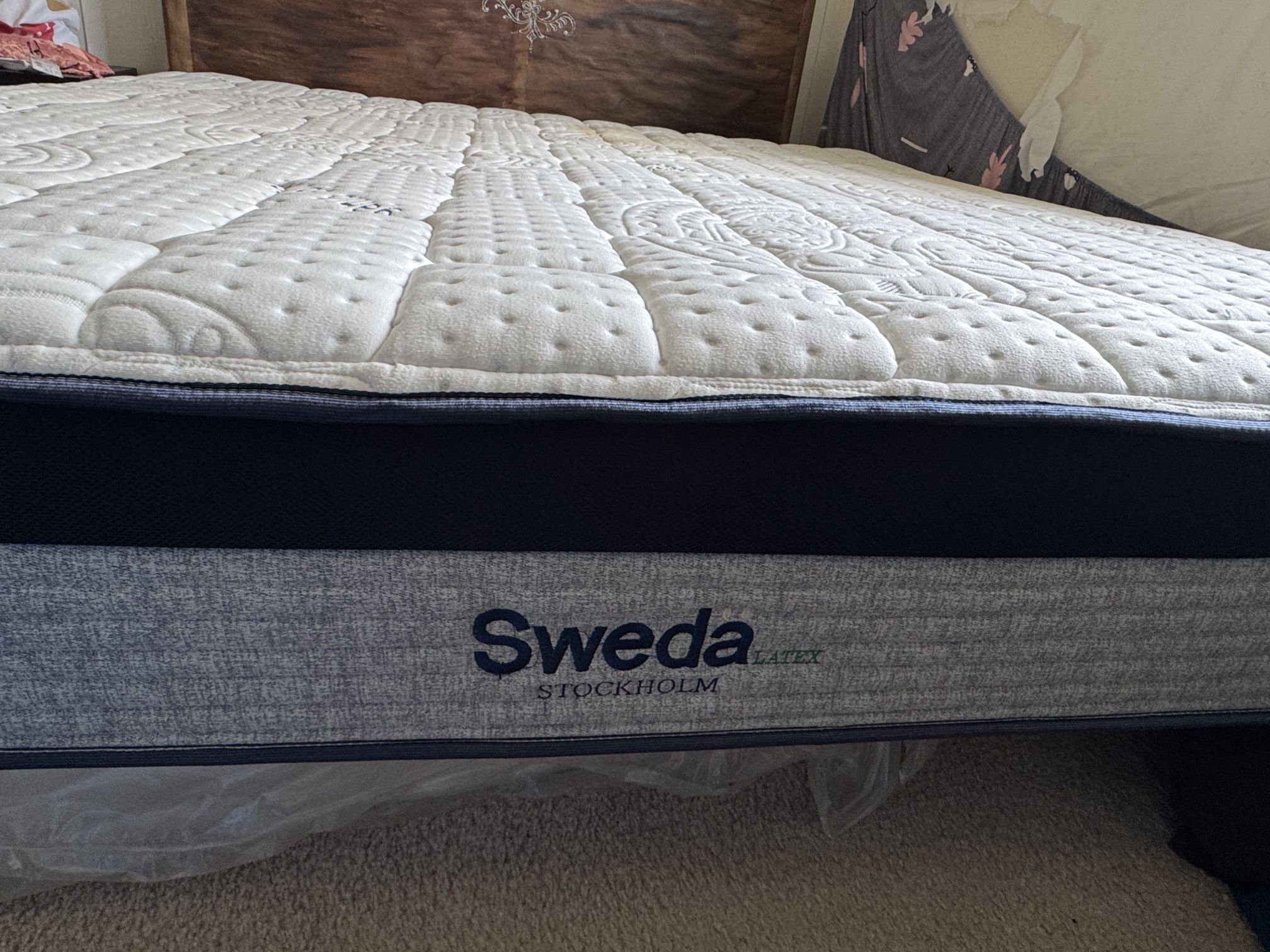 Sweda Extra Firm Mattress King Size, Mattress Protector, Mattress Wooden Base(2 Nos.)