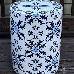 Frontgate Resin Composite Luisa Handpainted Accent Stool