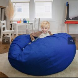Classic Refillable Cotton Bean Bag Chair - Size: Large