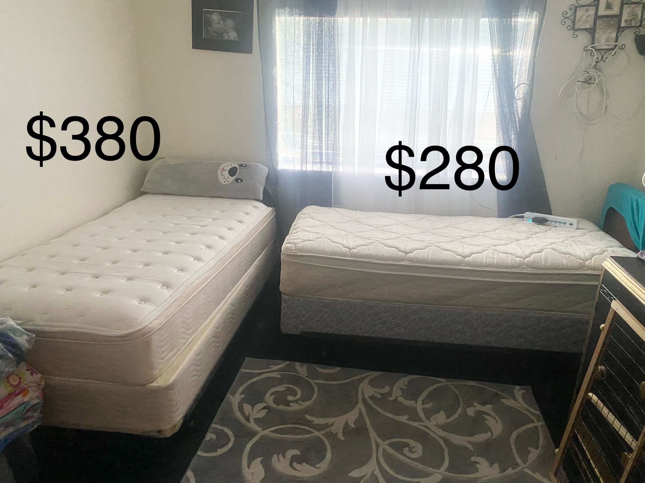 ✅✅✅ For sale—3 twin beds with Hollywood style frame— (USED NOT NEW)  I have stocked up on these from purchasing them in Seattle and Tri Cities and bri