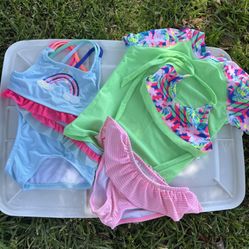 Little Girl Bathing Suites🩱 Size 6-6x