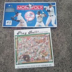 Monopoly Yankees Baseball Boardgame Jigsaw