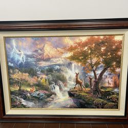 Thomas Kinkade “Bambi’s First Year Disney Dreams” Painting