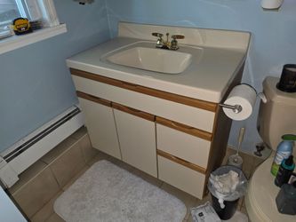 Vintage 36 inch bathroom vanity with sink