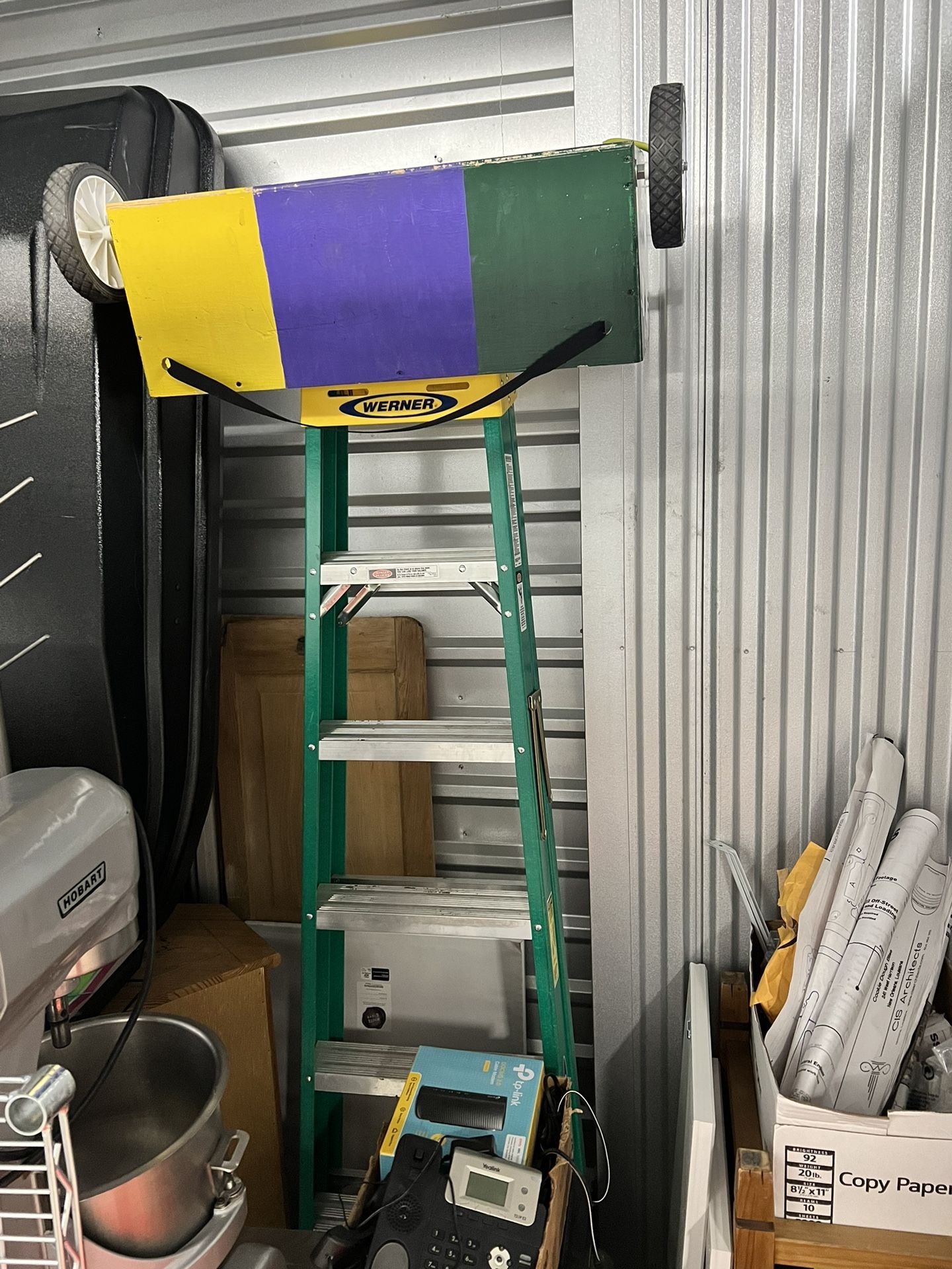 Mardi Gras Ladder W/ Painted Seat 6’