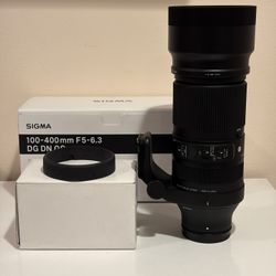 Sigma 100-400mm F5-6.3 DG DN Contemporary Lens for Sony E Mount + tripod collar