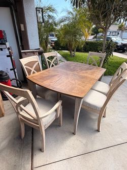Dining table with 6 chairs set