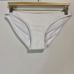 Xhilaration Women’s Ribbed Hipster Bikini Swim Bottom White Size Medium NWT
