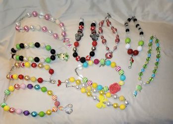 Girls Homemade Beaded Necklaces