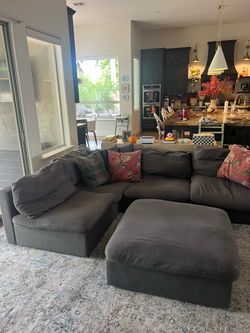 Sectional Couch Charcoal Grey