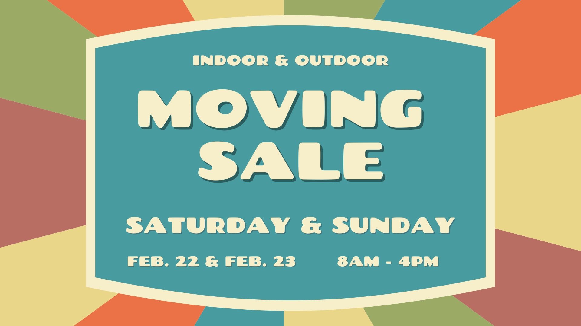 HUGE Indoor & Outdoor Moving Sale!!