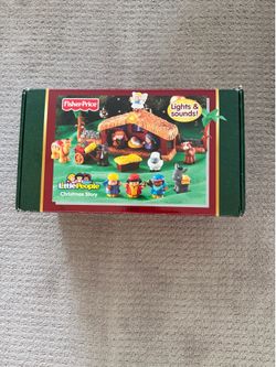 2005 Vintage Fisher Price Little People Christmas Story Set